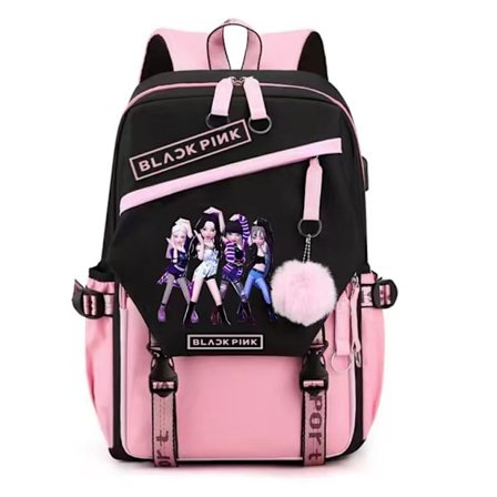 USB stor kapacitet BLACKPINK tryckt ryggsäck-rock and roll 2
