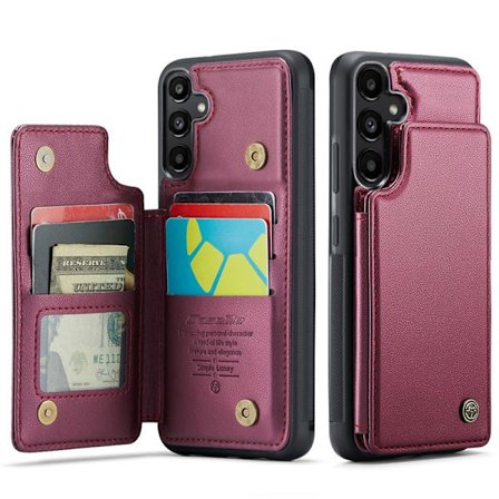 CASEME Galaxy A56 5G/A36 5G Kuori RFID Jalusta Lompakko Punainen