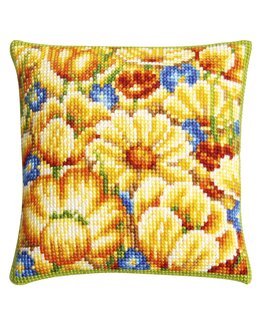 Broderikit Pude Blomstermark - Vervaco