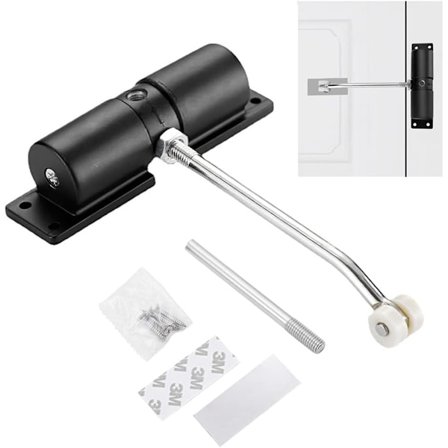 Automatisk dørlukker, fjærdørlukker, justerbar sinklegering selvlukkende for salong eller kommersiell kontroll opptil 40 kg