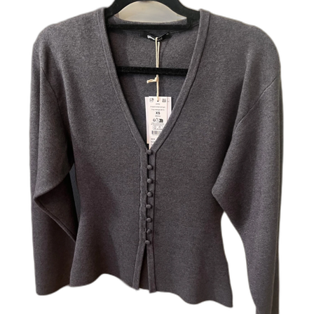 Grå kofta med v-ringning från Gina Tricot