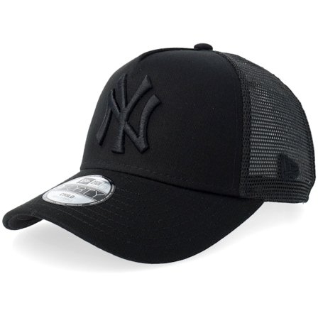 New Era - MLB Musta trucker Lippis - Kids New York Yankees Clean 9FORTY A-Frame Black Trucker @ Hatstore