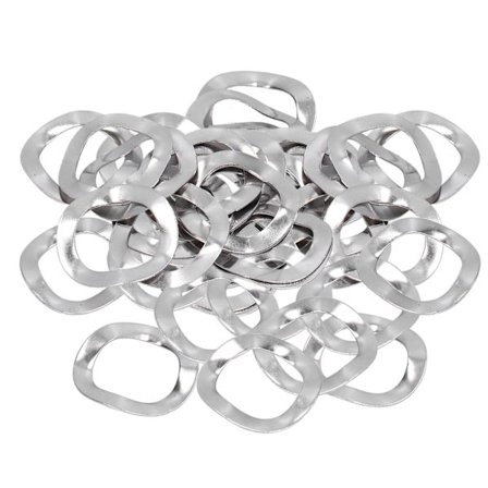 100 stk. bølgeskiver, sortiment, krøllete bølgeskiver A2 rustfritt stål, festemateriell M12