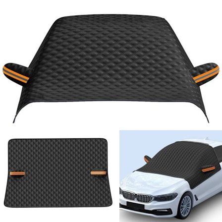 Magneettinen talvipeite – auton lumisuoja peilikoteloilla, tuulilasin suojus ja heijastavat hihnat_TF_TF