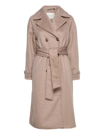 Kalisette Double Breasted Coat Outerwear Coats Winter Coats Beige Kaffe