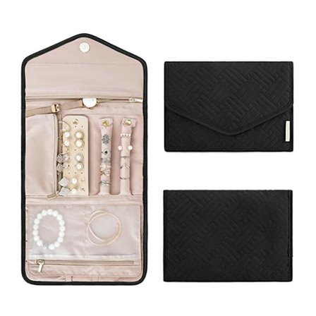 1 rullautuva korurasia, nahkainen matkakorurasia, taitettava korurasia, kevyt korurasia, korvakorut, kaulakoru, rannekoru, sormus, korujen järjestäjä