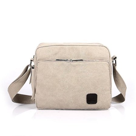 Miesten laadukas monitoiminen kangaskassi, rento matkalaukku Bolsa Masculina, miesten olkalaukku, laukut (beige)