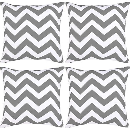 Pakke Lmell med 4 Vanntette Putetrekk Utendørs Pynteputetrekk Hage Stolpute Trekk Gave