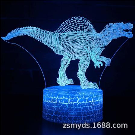 3D Dinosaur LED-yövalo, Eri Kuvioita ja 7 Väriä Kaukosäätimellä - Paras Lahja Lapsille, Tytöille ja Pojille (34)