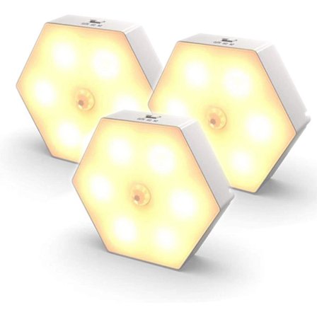 Motion Sensing Night Light [3-pack] With On/off Led Night Light, Led Night Light, Wireless Led Light.