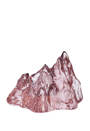 Kosta Boda Ljuslykta The Rock Dekoration Rosa H: 9.1cm