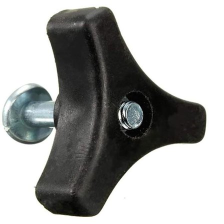 2 stk Plæneklipper Trekanthåndtag Knop Skrue Møtrik Skrue Bolt Håndtag Reservedele Haveværktøj Tilbehør til Honda Plænemaskine/plæneklipper (sort)