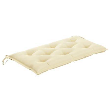 Vidaxl Bänkdyna För Trädgården Gräddvit 100x50x7 Cm Tyg Vit