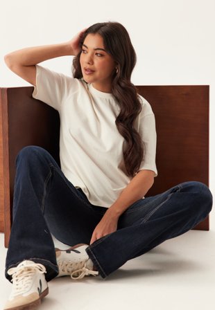 BUBBLEROOM - Boxy Tee - Offwhite