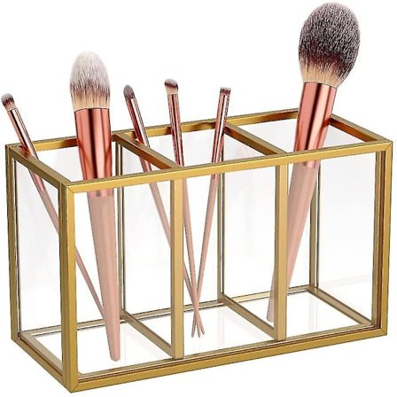 Gold Makeup Brush Holder