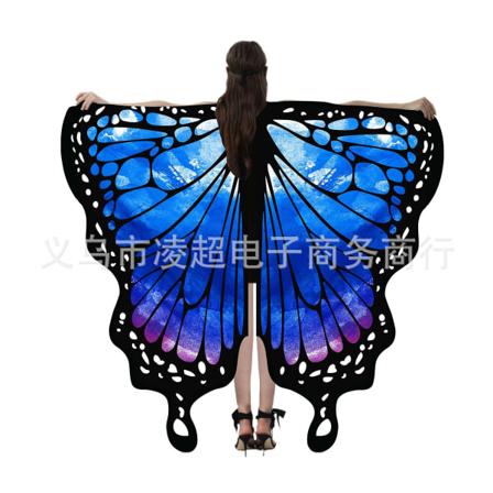 1 sarja kannettavia perhosviittoja, tyylikäs naamiointimaskia koristeellisia perhosviittoja silmänaamiolla ja hiuspannalla