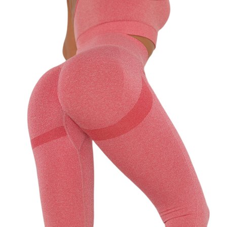 Sømløse yoga- og treningstights for kvinner med høy midje, treningstights med magekontroll for løping (L)