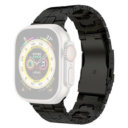 Apple Watch Series 8 (45mm) / Watch Ultra armband i titanstål - Svart
