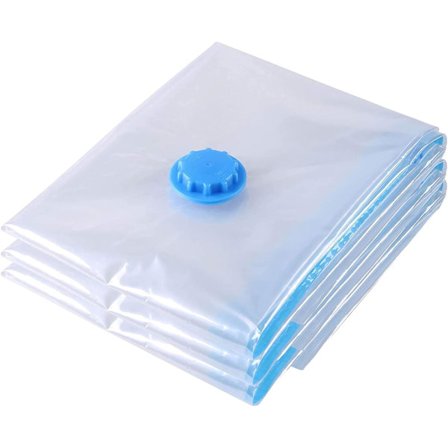 3-pack starka vakuumförvaringspåsar, återanvändbara, sparar 80 % lagringsutrymme, starka vakuumkomprimerade påsar