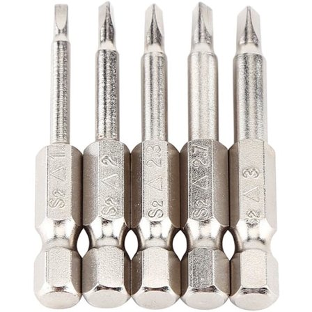 5-pack 50mm 1/4" Magnetiska Skruvmejselbits Hex Skaft Triangel H
