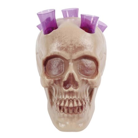 Svart skalle shotglas hållare 20 cm