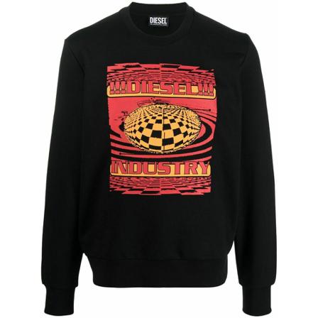 Diesel, Sweatshirts Zwart, Heren, Maat:S