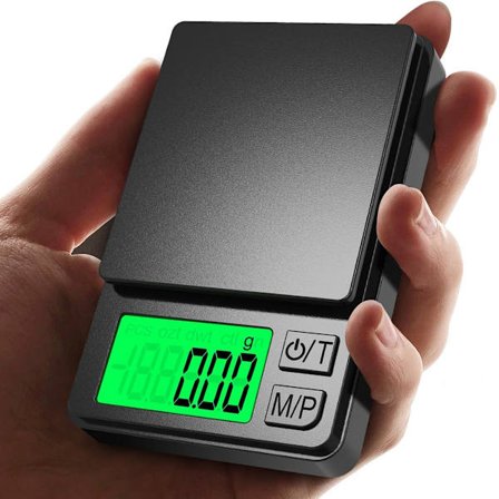 ING Digitalvægt 300g 0.01g Præcisionsgramvægt med LCD-baggrundsbelysning Beskyttelsesetui til Smykker Mad Kaffe og Ingredienser Mål i Gram og Oz