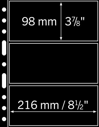 GRANDE 3S lommer til pengesedler - 5 stk. - Sorte