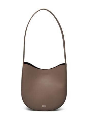 Half Round Bag M Skulderveske Veske Beige Closed
