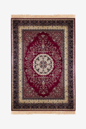 KM Home - Viskosetæppe Casablanca - Rød - Fladvævede tæpper - 130X190 - Fra Homeroom