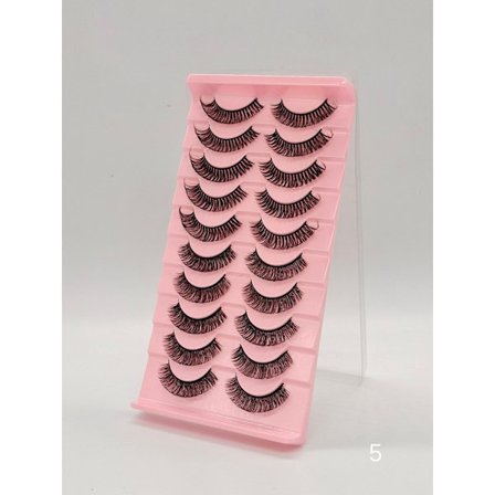 10-Par 3D Mink DD Curl Ryska Lösögonfransar / Ögonfransar - Black