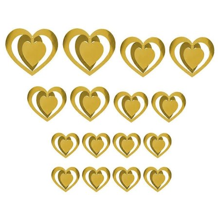 Valentinsdag Stero Femtakket Stjerne Hjerte Sommerfugl Formet Hængende Ornamenter[HK]