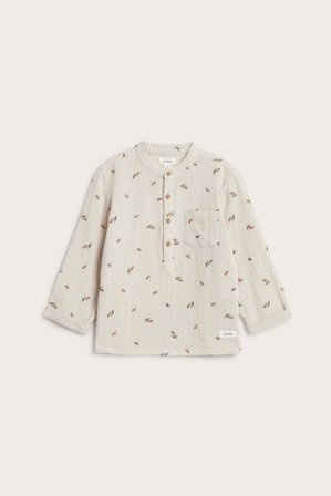 Newbie | Langermet skjorte i musselin | Beige