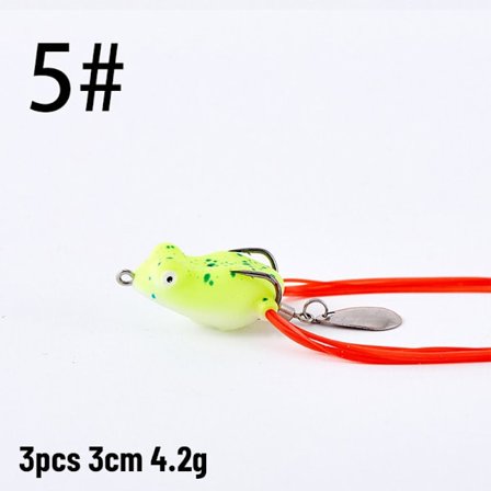 3kpl 3cm 4,2g kumisammakko pehmeät kalastusuistimet 5 5