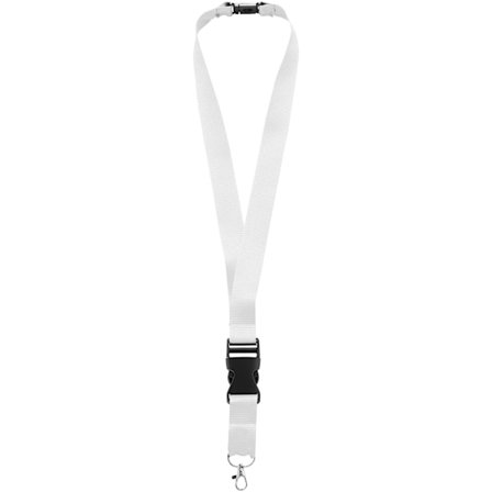 Bullet Yogi Lanyard med avtagbart spänne 48 x 2,5 cm Vit