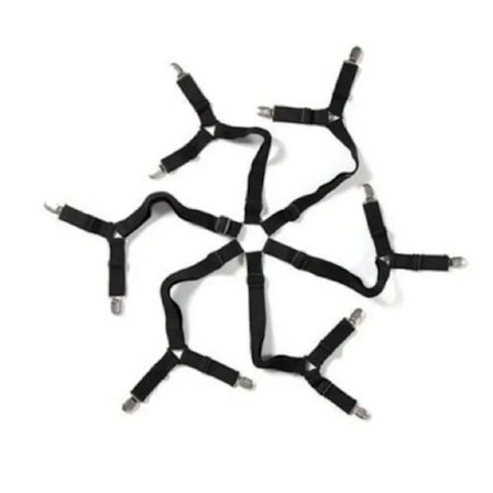 Säng Lakan hållare Justerbar Elastisk 12 klämmor fast hållare madrass klämma