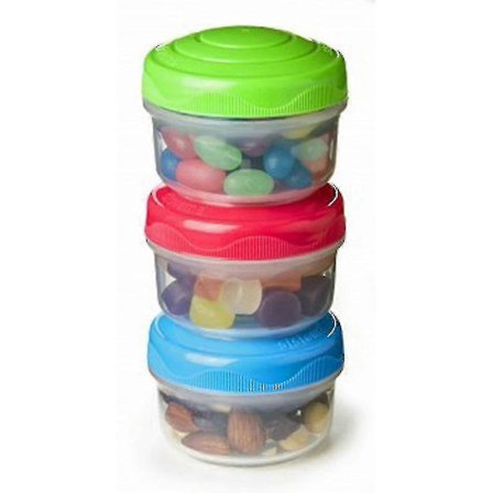 Sistema Mini Bites To Go Behållare Set om 3 Flerfärgade
