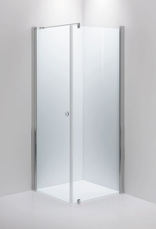 INR Linc 13 Original Duschhörna blank klarglas 800x800 mm, Badrum