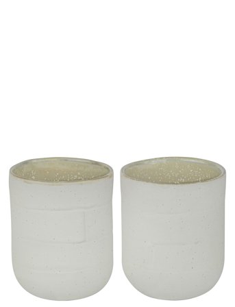 Mette Ditmer Sand Grain Mug, 30 Cl., 2-Pack - Cream - 30 CL