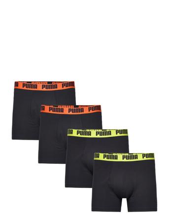 Puma Basic Boxer 4P Ecom Boksershorts Svart PUMA*Betinget Tilbud