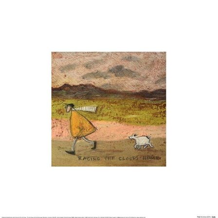 Sam Toft Racing The Clouds Hem Poster 30cm x 30cm Brun/Grön