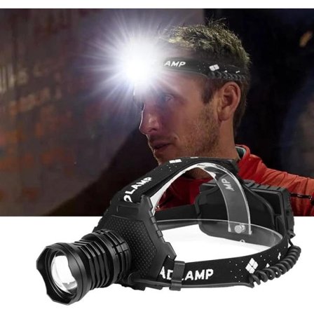 Oppladbar hodelykt med 20 000 lumen, P70 LED Supersterk hodelykt, 5 moduser USB-oppladbar vanntett lommelykt hodelykt