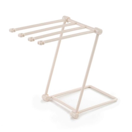 Tiskirättiteline Kokoontaitettava käsipyyheteline Pystysuora keittiöliinan säilytysteline, beige