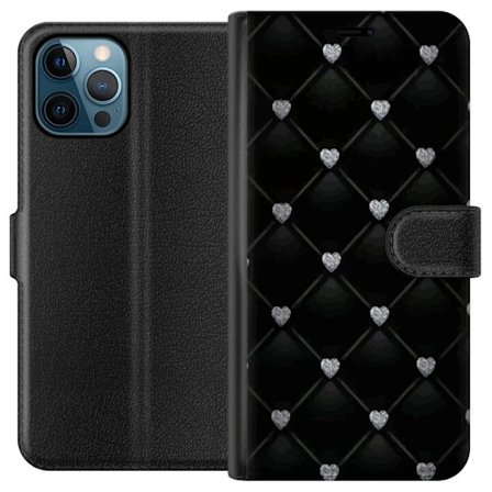 Kompatibelt Plånboksfodral till Apple Apple iPhone 12 Pro Max Hjärta Diamant