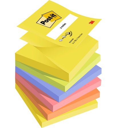 POST-IT Notes Z-block 76x76mm rainbow - Lyreco - Kontorsmaterial - Notes och Post-It - Notes - Z-block
