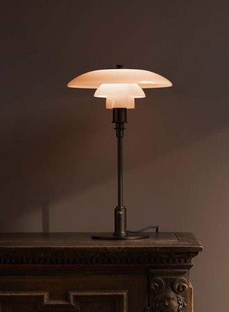 PH 3/2 bordlampe - dusty terracotta/brunert