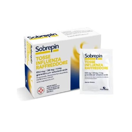 Sobrepin Tosse Influenza Raffreddore 10 Buste 650mg + 20mg + 4mg