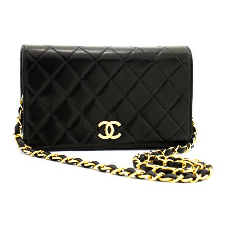Chanel Vintage Pre-owned Sac à Rabat Sort, Dame Vintage Tasker, Størrelse: ONE Size