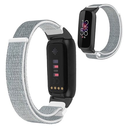 14 mm Fitbit Luxe klockarmband med nylonögla - Grå