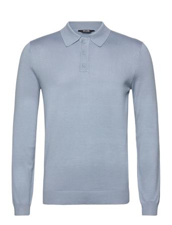 Onswyler Life Ls Polo Knit Tops Knitwear Long Sleeve Knitted Polos Blue ONLY & SONS